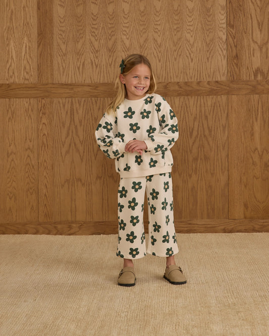PRE-ORDER Rylee + Cru Wide Leg Sweatpant || Daisy