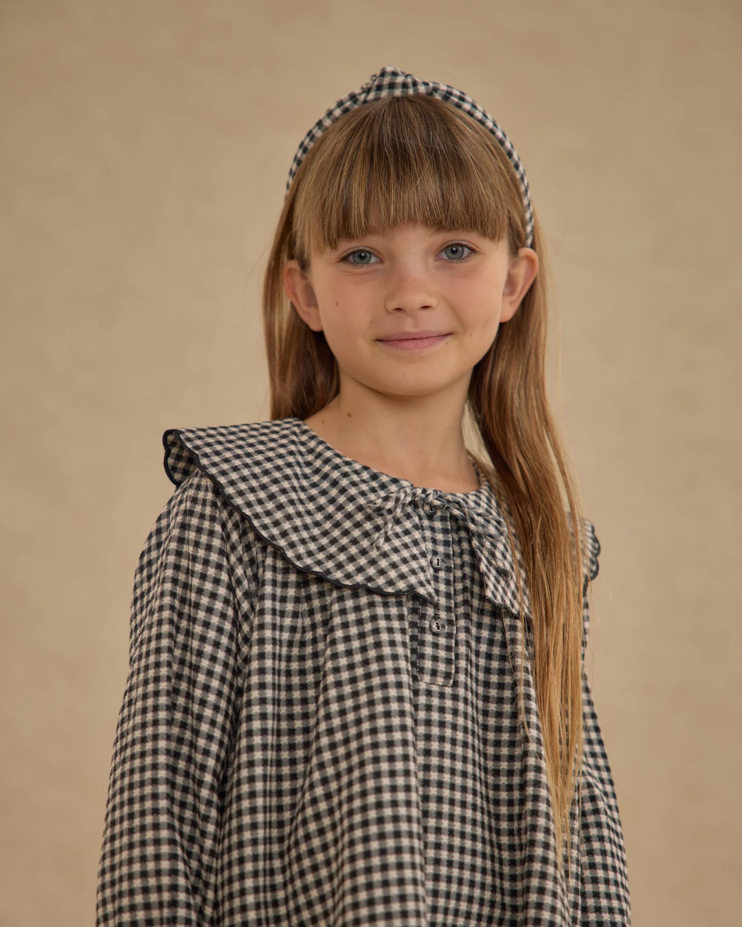 PRE-ORDER Rylee + Cru Knotted Headband || Black Gingham