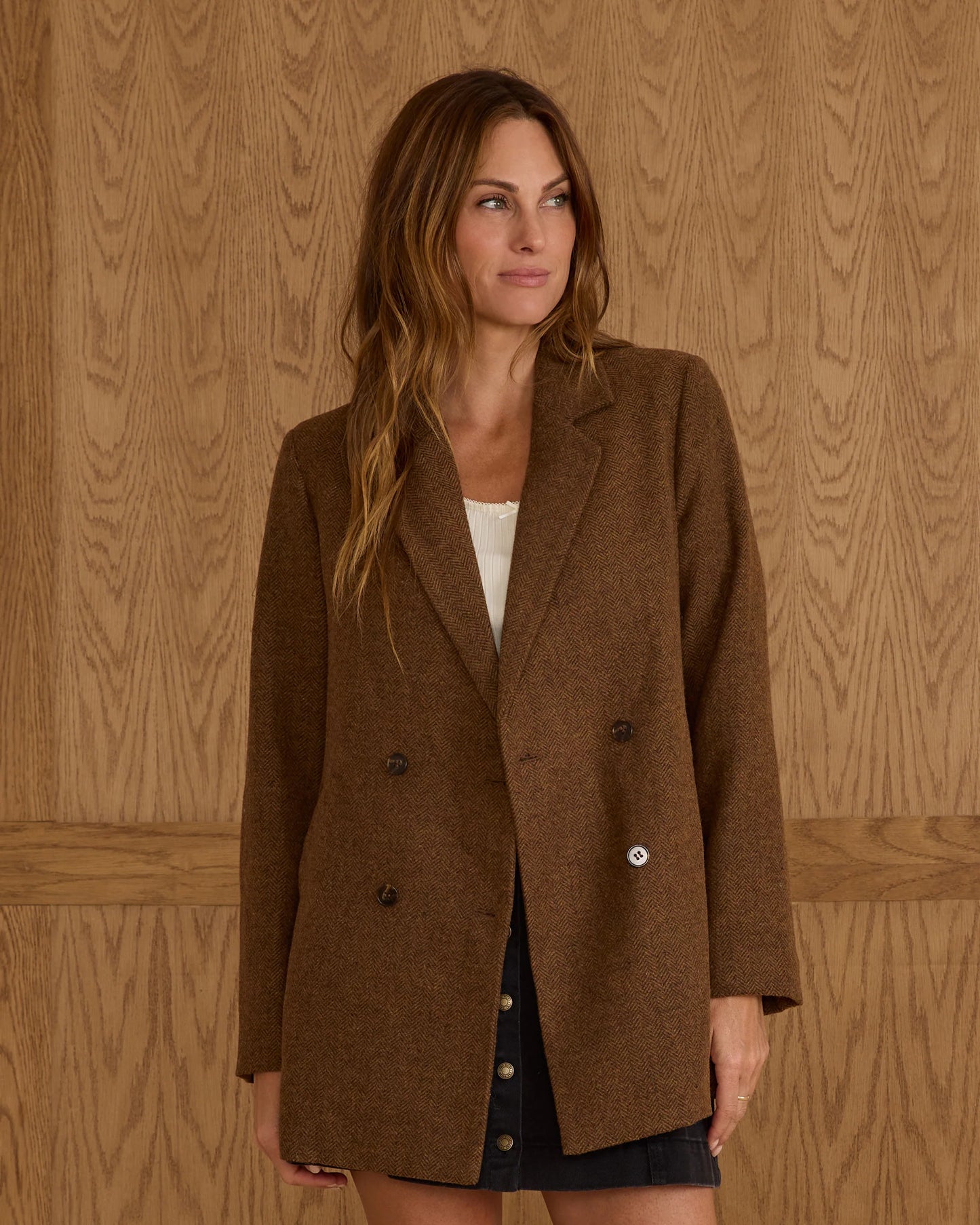 PRE-ORDER Rylee + Cru Double Breasted Blazer || Rustic Plaid