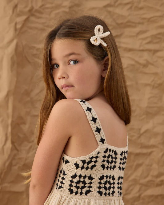 Rylee + Cru Crochet Bow Clips || Ivory