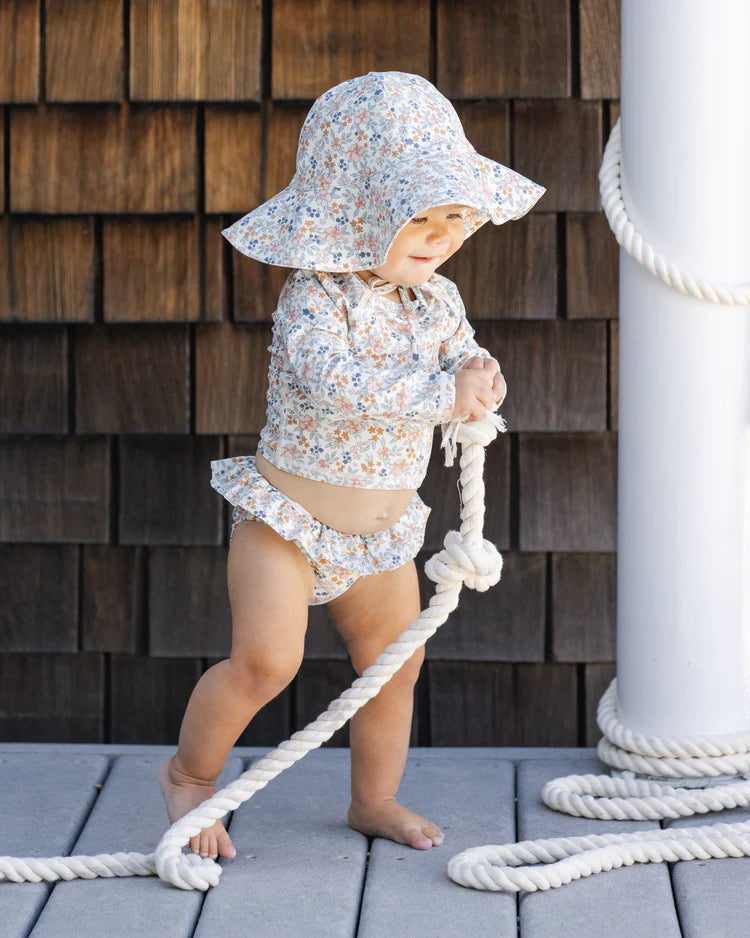 PRE-ORDER Rylee + Cru Rashguard Girls Set || Flower FIelds