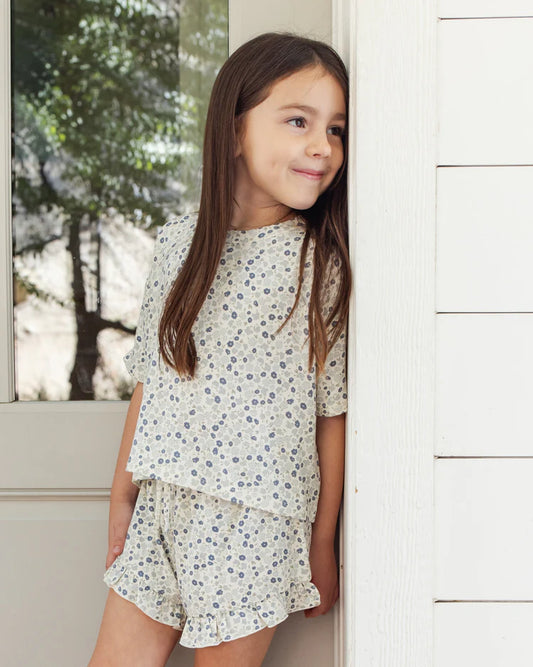PRE-ORDER Rylee + Cru Mosie Set || Blue Ditsy