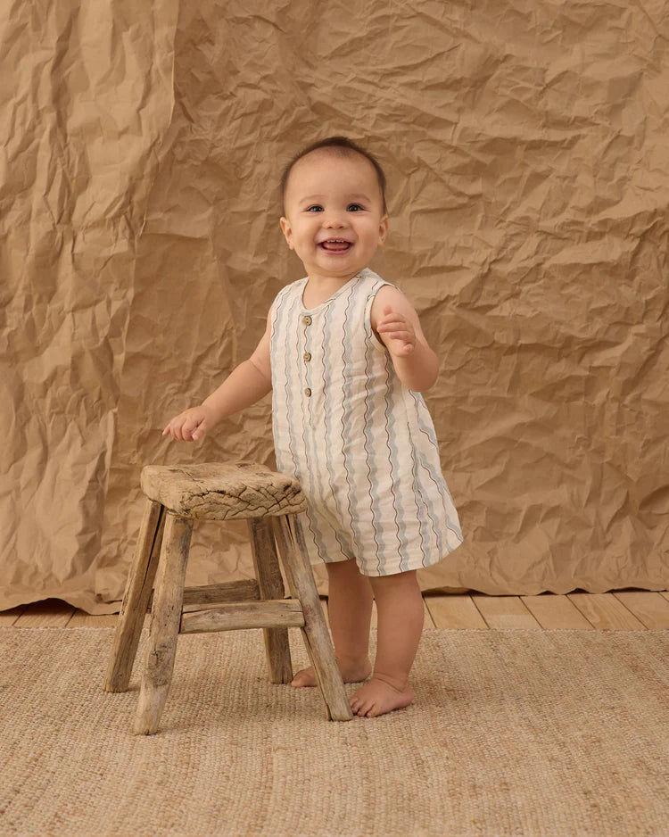 PRE-ORDER Rylee + Cru Mavrick Romper || Wave Stripe