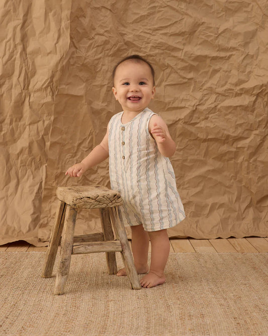PRE-ORDER Rylee + Cru Mavrick Romper || Wave Stripe