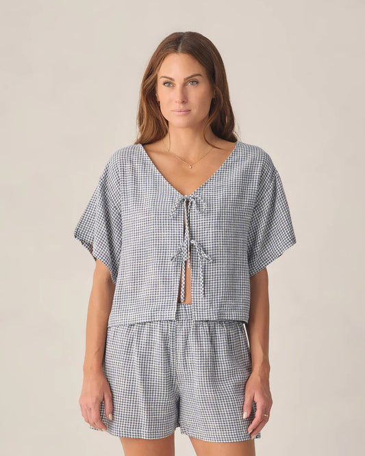 PRE-ORDER Women's Juniper Set || Marine Gingham