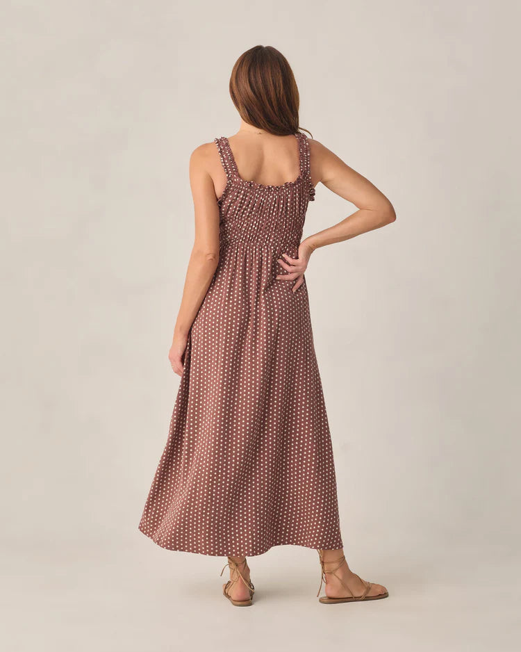 PRE-ORDER Rylee + Cru Women's Dress || Chocolate Polka Dot
