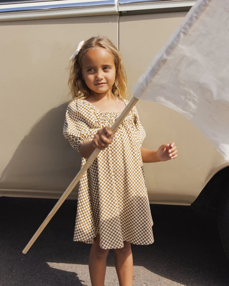Rylee + Cru Sabrina Mini Dress || Ocre Check