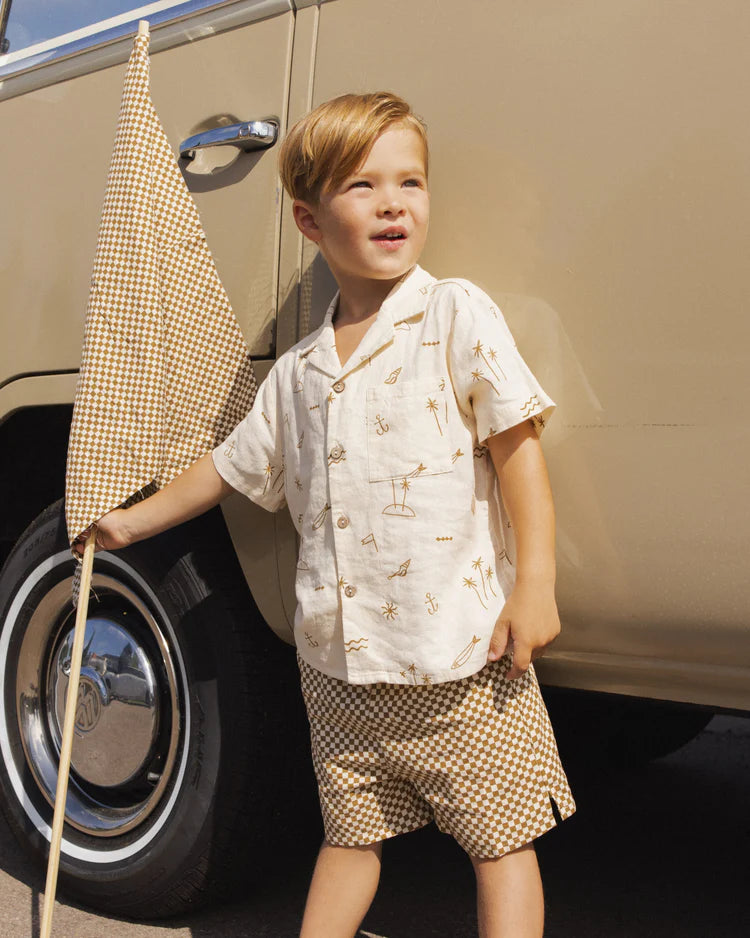 *PRE-ORDER* Rylee + Cru Lapel Collar Shirt || Coastal