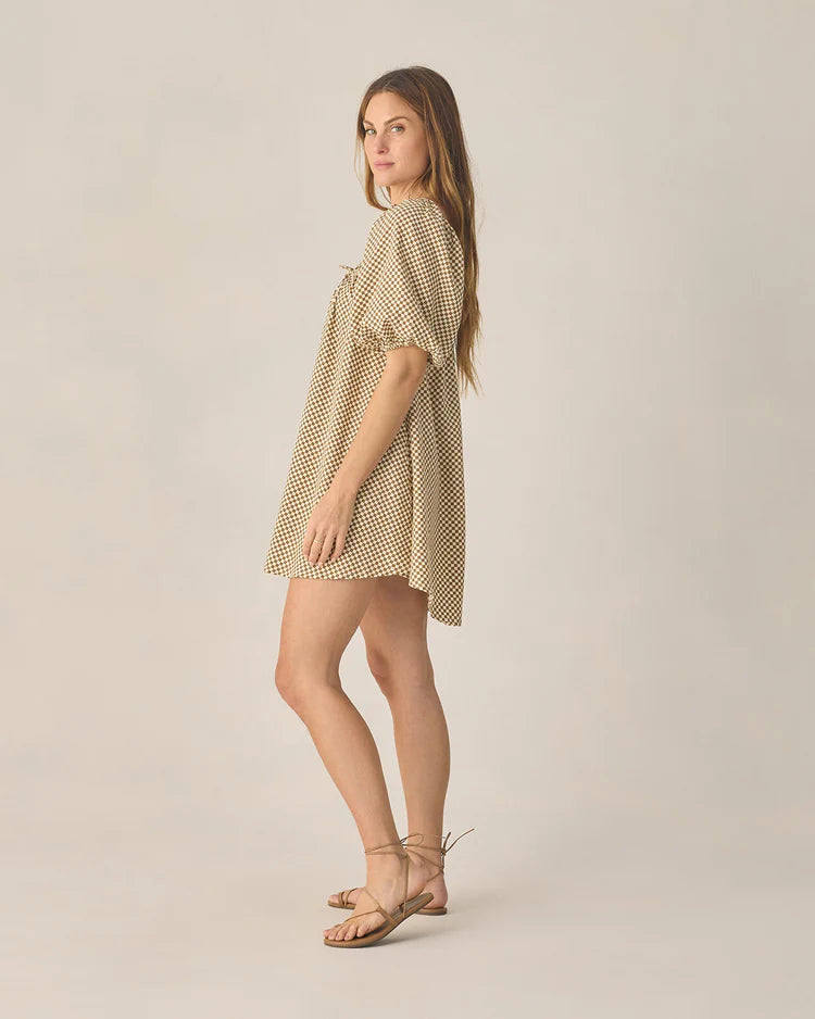 Rylee + Cru Sabrina Dress || Ocre Check