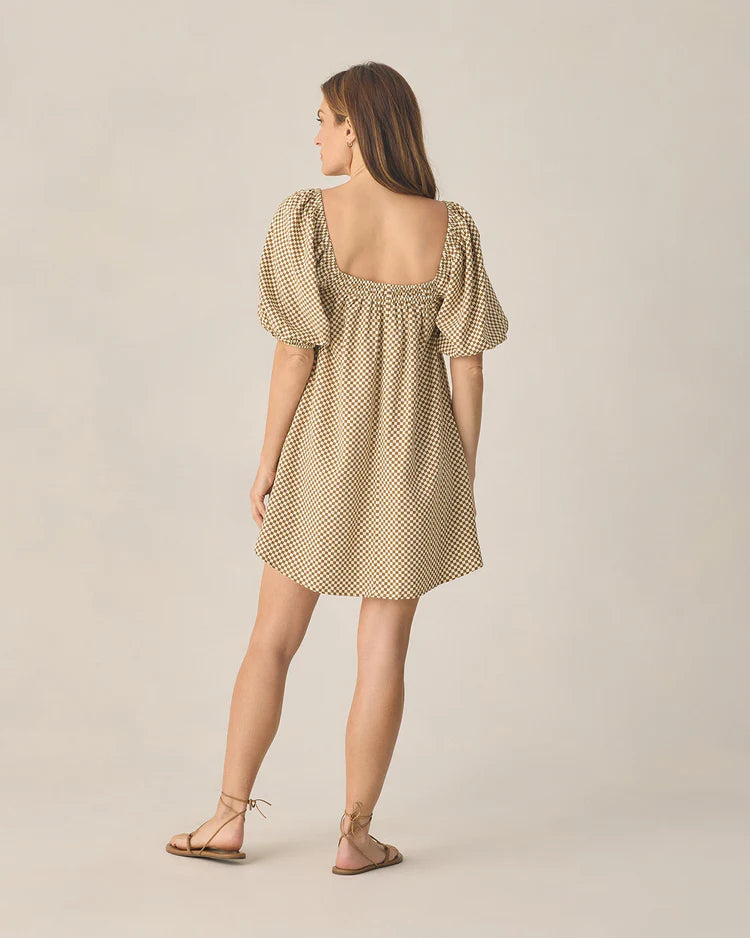 Rylee + Cru Sabrina Dress || Ocre Check