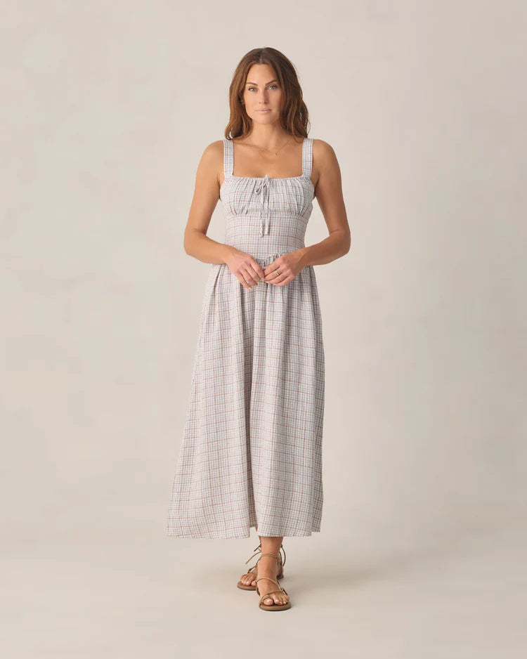 Rylee + Cru Primrose Maxi Dress || Light Blue Plaid