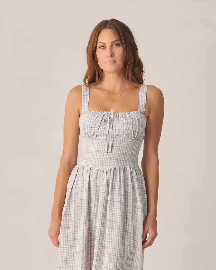 Rylee + Cru Primrose Maxi Dress || Light Blue Plaid