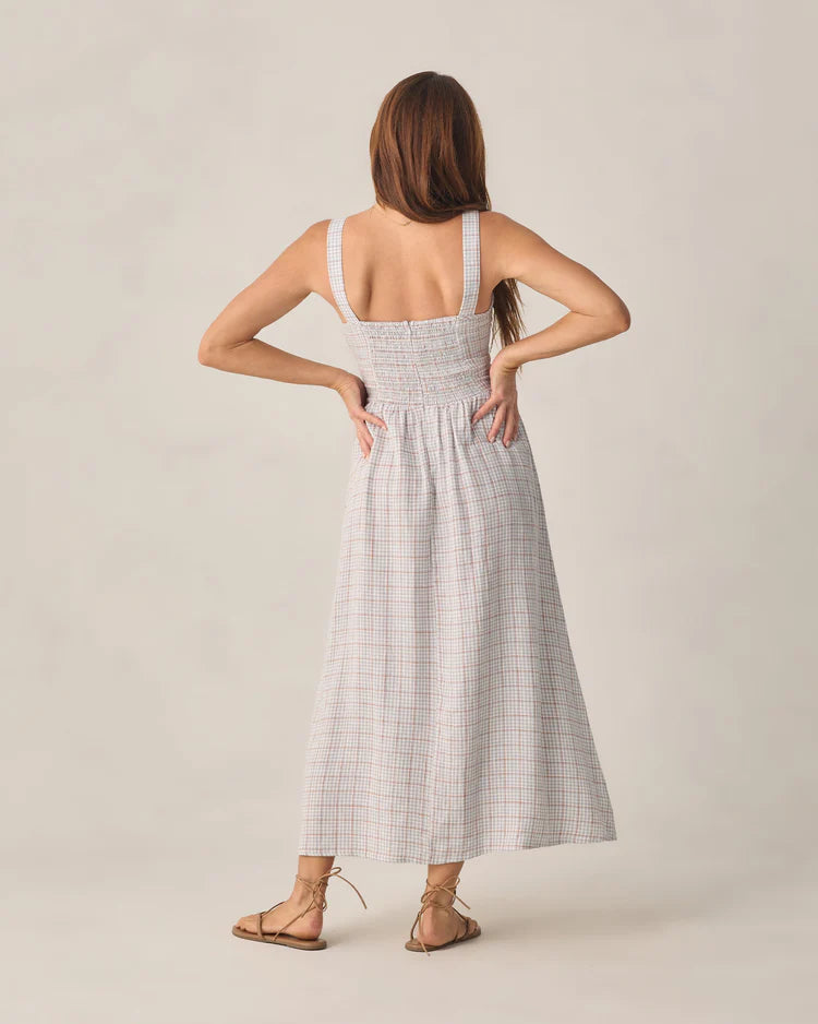 Rylee + Cru Primrose Maxi Dress || Light Blue Plaid