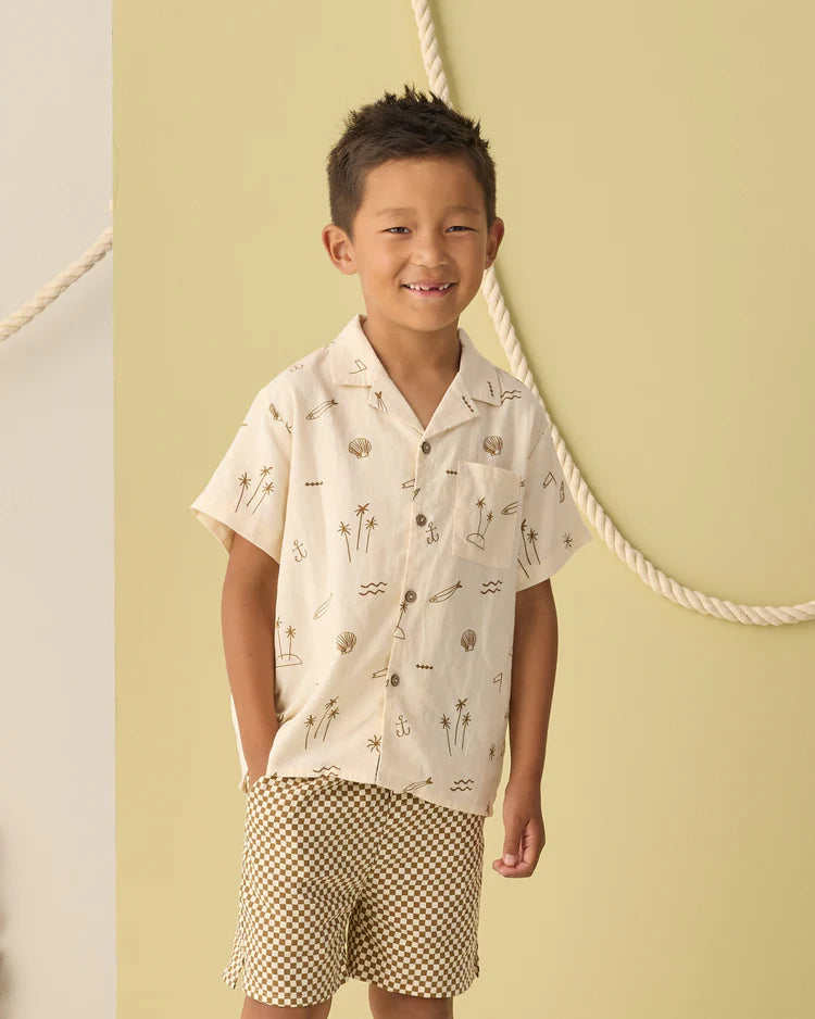 *PRE-ORDER* Rylee + Cru Lapel Collar Shirt || Coastal