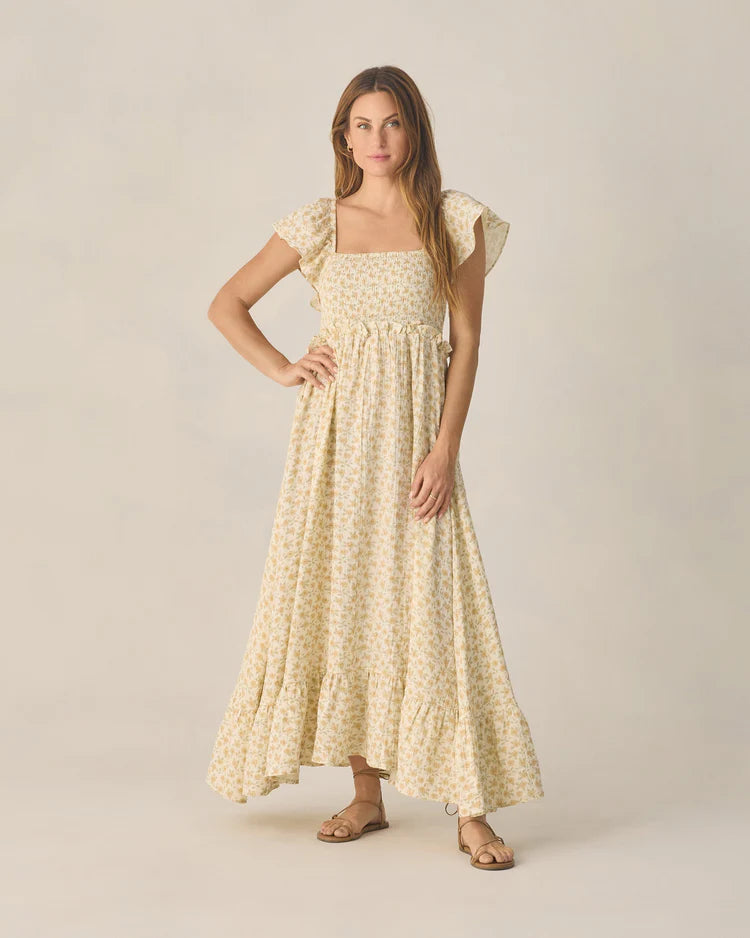 PRE-ORDER Rylee + Cru Women's Francesca Dress || Yellow Floral