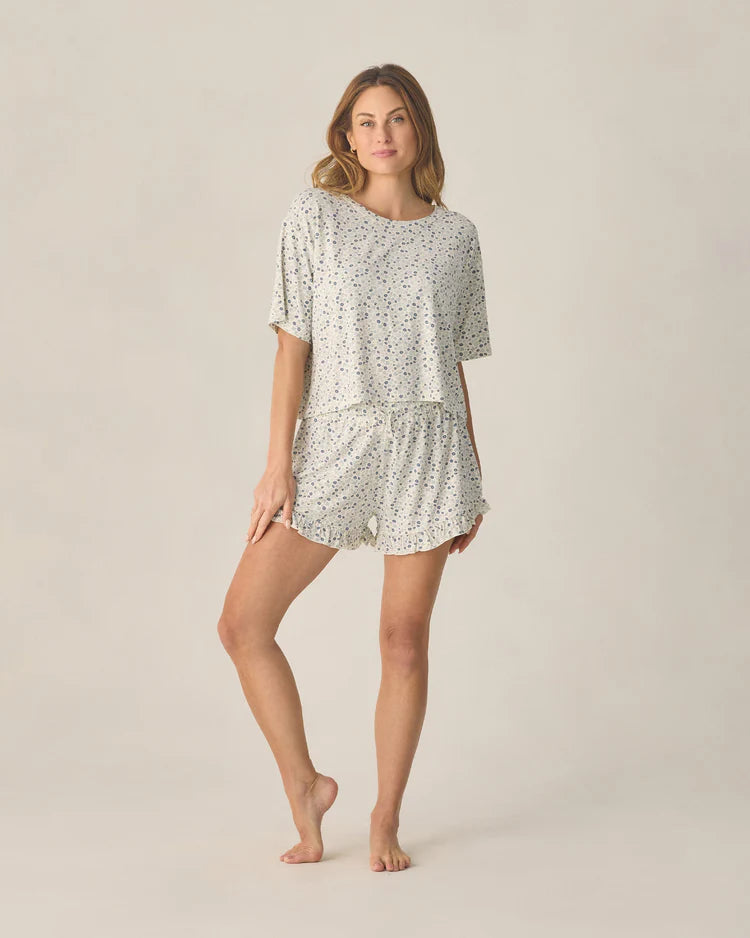 Rylee + Cru Women's Mosie Set || Blue Ditsy