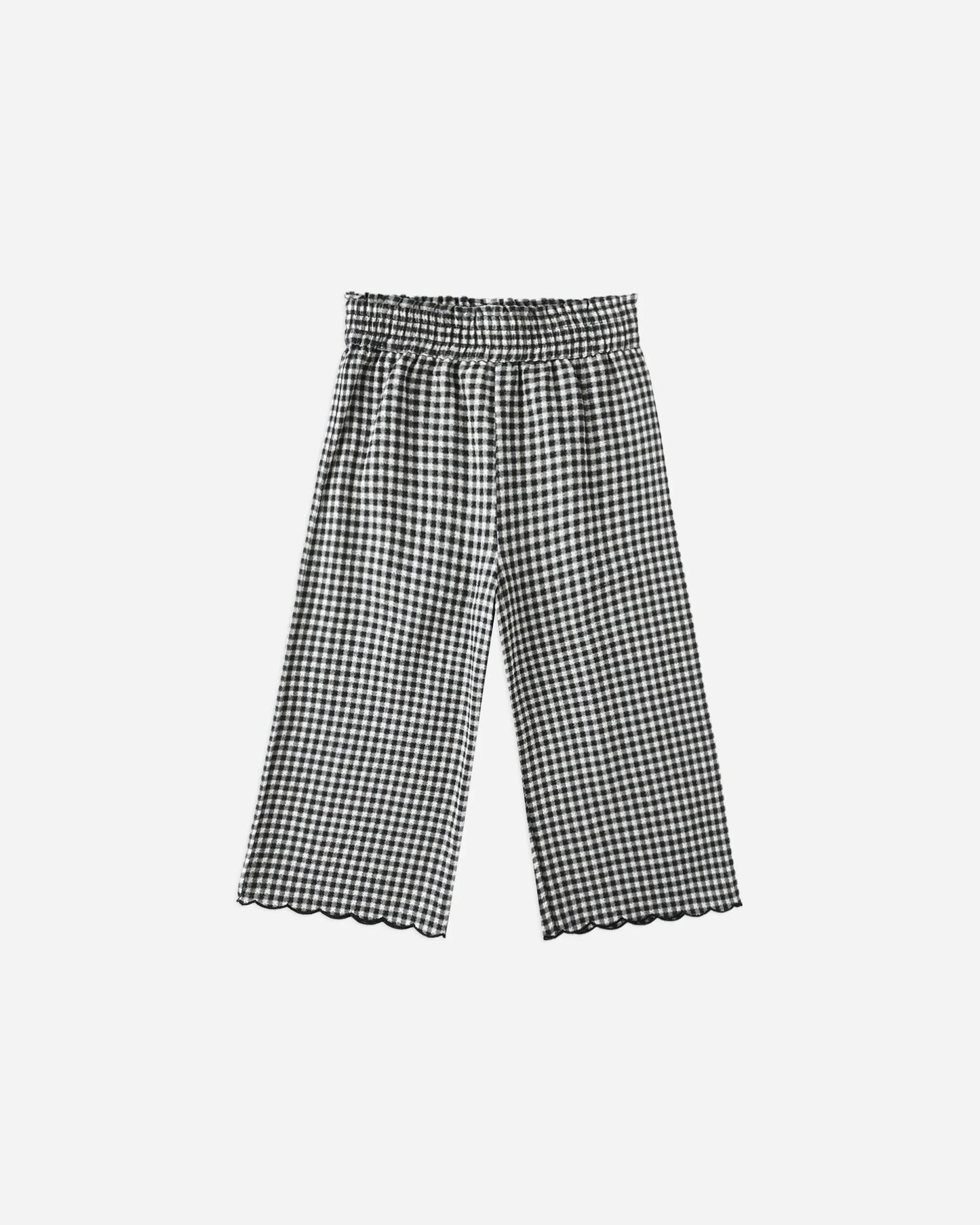 PRE-ORDER Rylee + Cru Wide Leg Pant || Black Gingham
