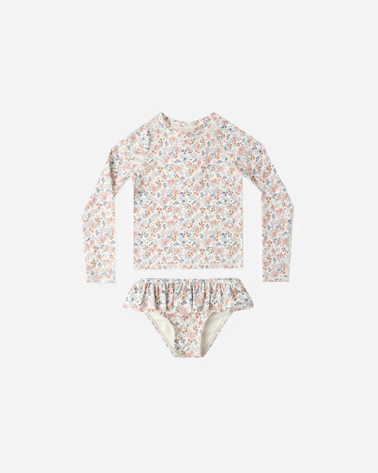 PRE-ORDER Rylee + Cru Rashguard Girls Set || Flower FIelds