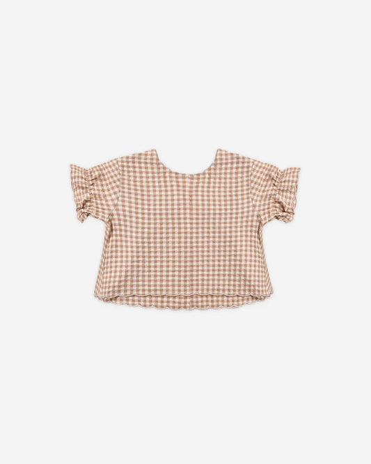 Rylee + Cru Francie Blouse || Fawn Gingham