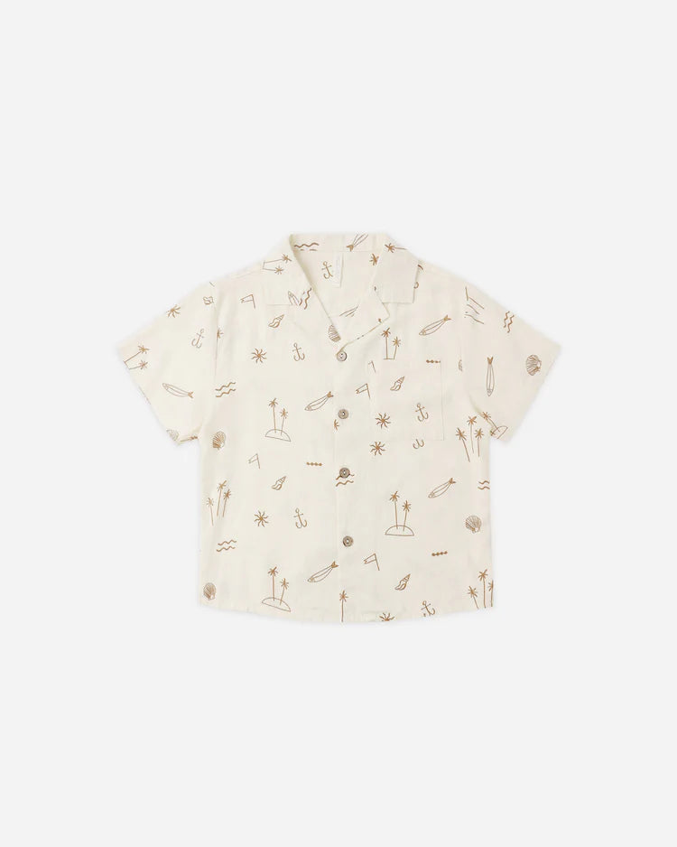 *PRE-ORDER* Rylee + Cru Lapel Collar Shirt || Coastal