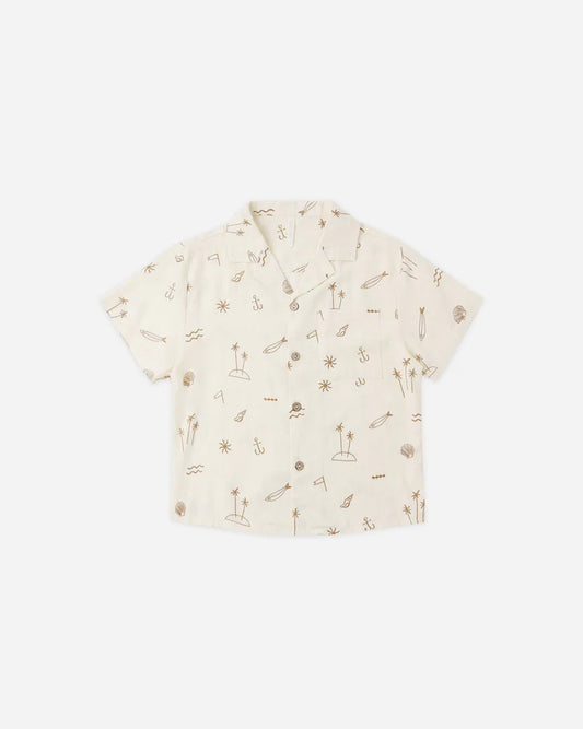 *PRE-ORDER* Rylee + Cru Lapel Collar Shirt || Coastal
