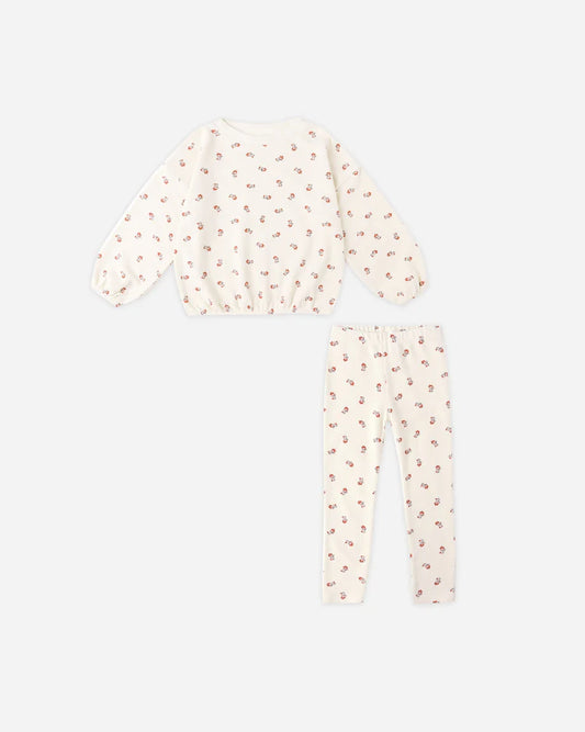 Rylee + Cru Spongy Knit Set || Ruby Ditsy