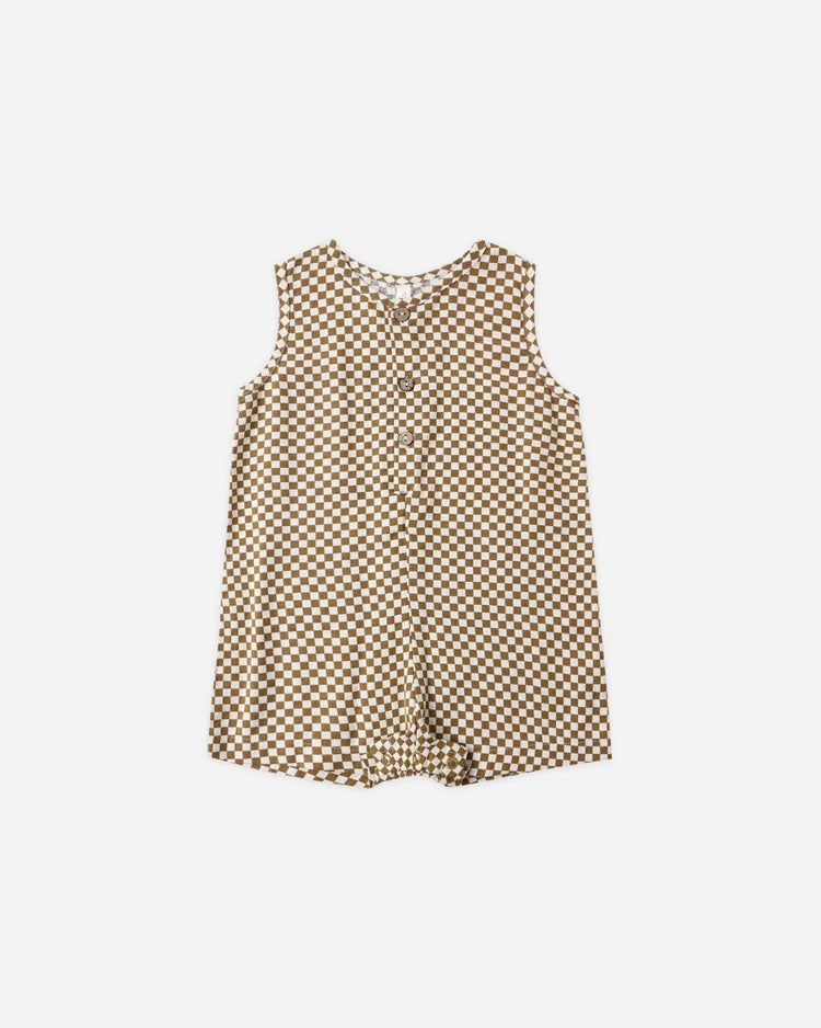 *PRE-ORDER* Rylee + Cru Maverick Romper || Ocre Check