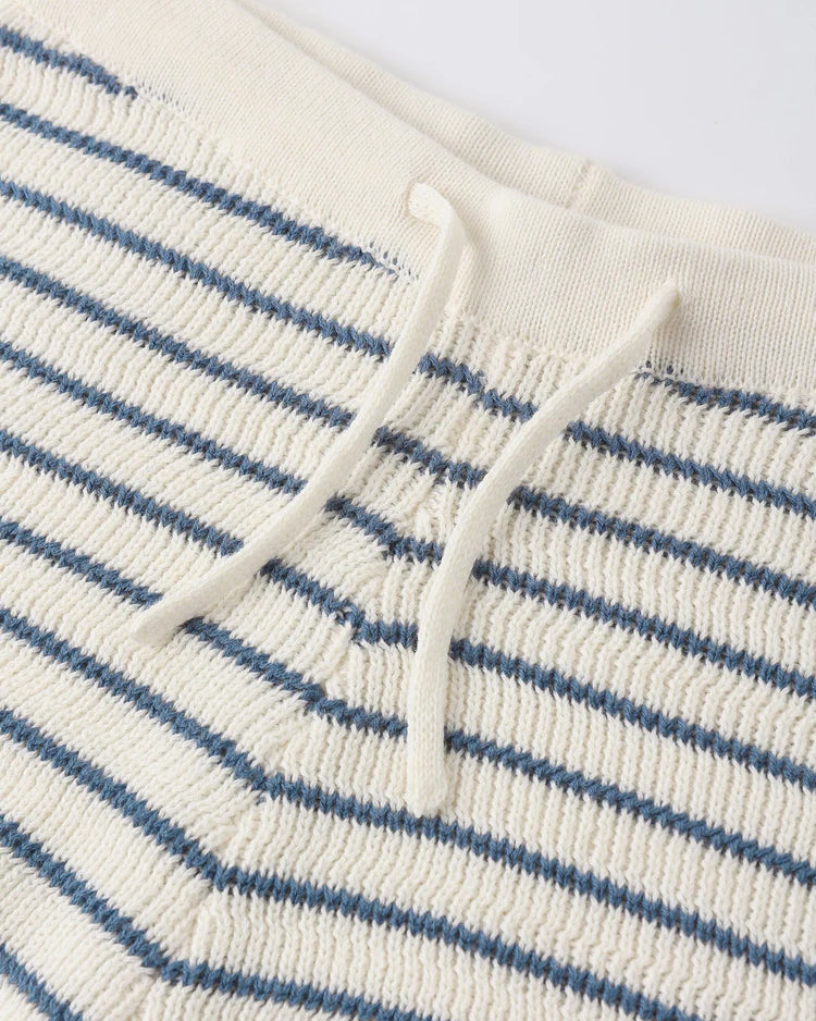PRE-ORDER Rylee + Cru Knit Vest Set || Marine Stripe