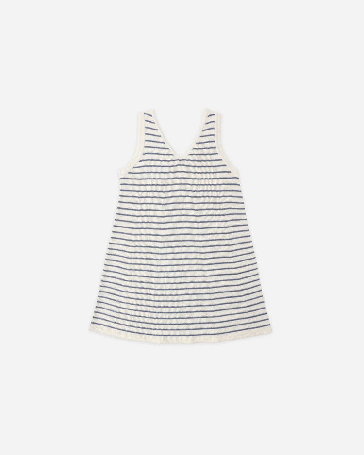 PRE-ORDER Rylee + Cru Crochet Tank Mini Dress || Marine Stripe
