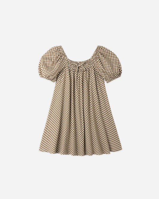 *PRE-ORDER* Rylee + Cru Sabrina Mini Dress || Ocre Check