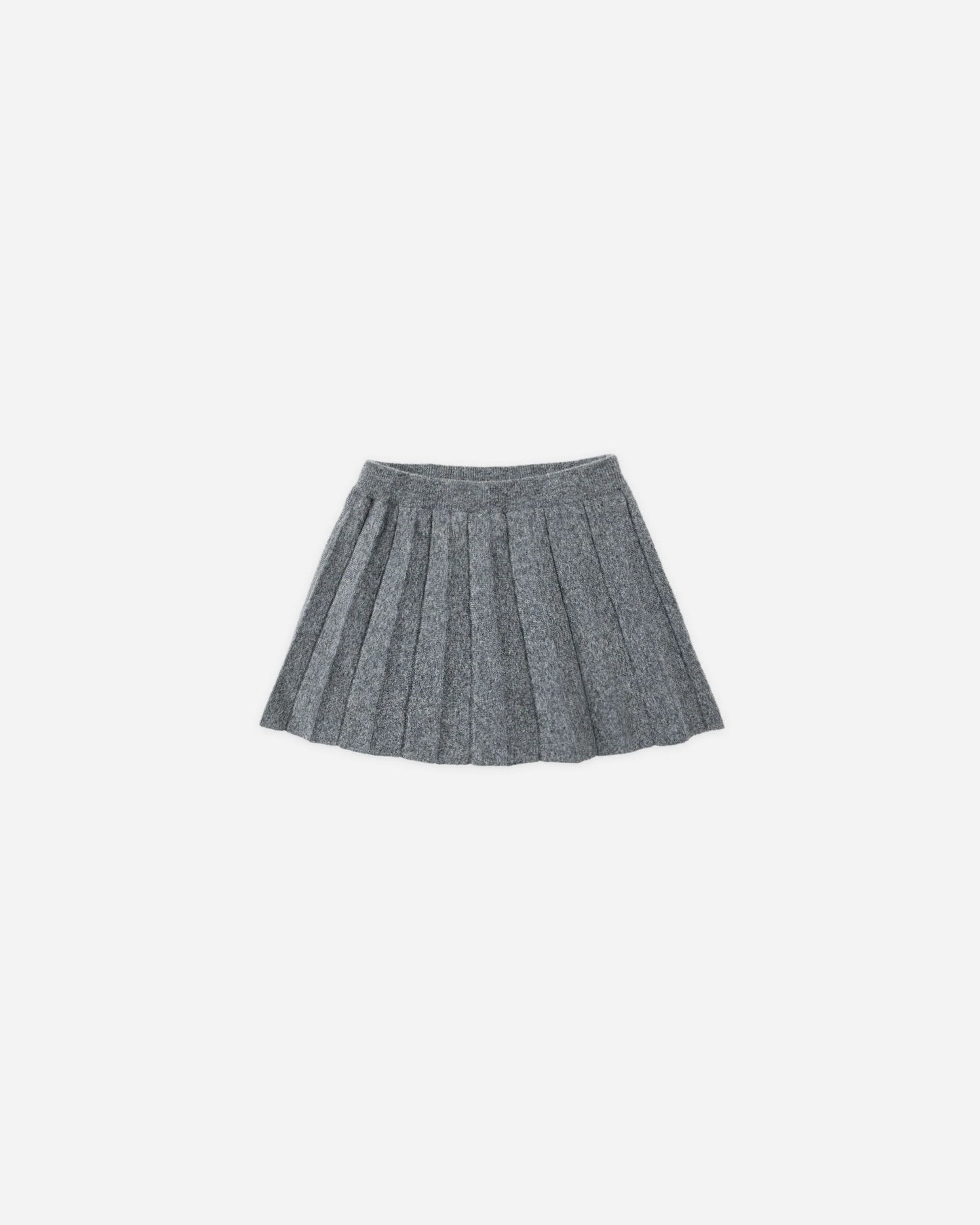 PRE-ORDER Rylee + Cru Knit Pleated Skirt || Heathered Grey