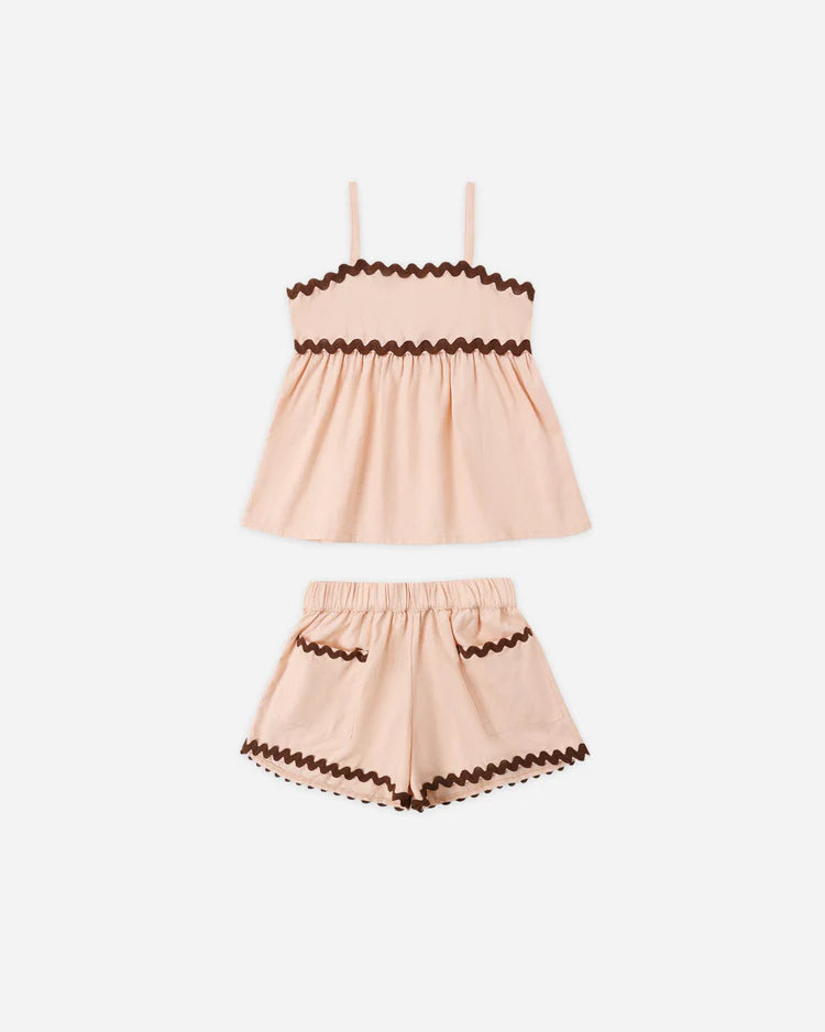 Rylee + Cru Ric Rac Set || Blush