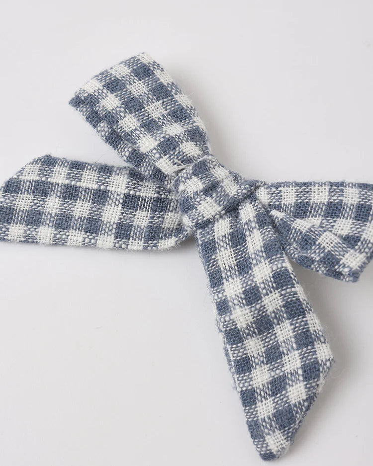 Rylee + Cru Bows, Set of 2 || Marine Gingham