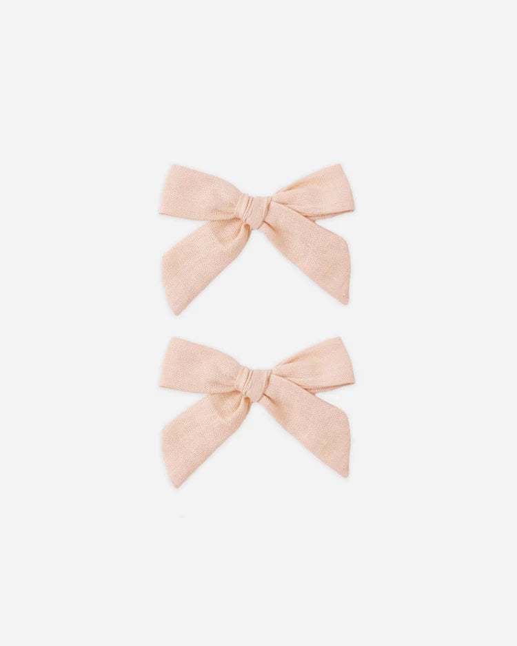 PRE-ORDER Rylee + Cru Bows, Set of 2 || Blush