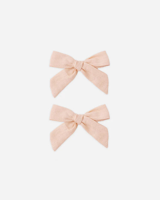 PRE-ORDER Rylee + Cru Bows, Set of 2 || Blush