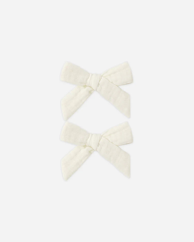 PRE-ORDER Rylee + Cru Bows, Set of 2 || Ivory