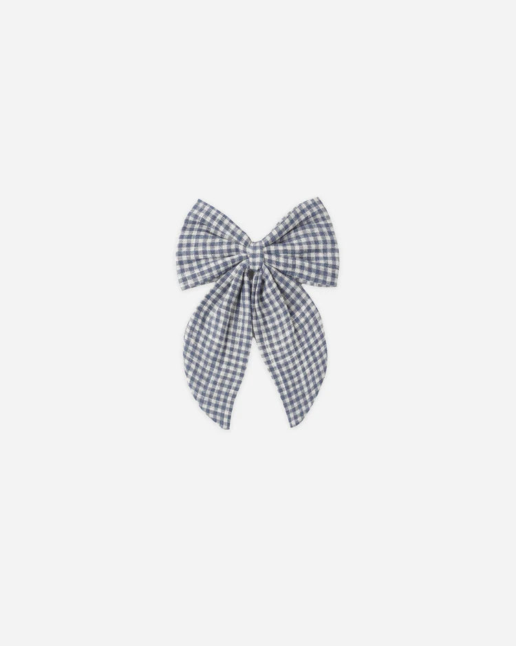 PRE-ORDER Rylee + Cru Oversized Bow || Marine Gingham
