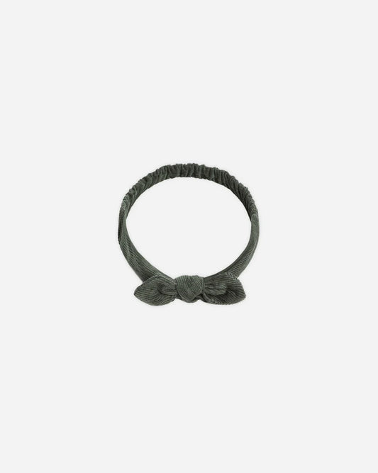 PRE-ORDER Rylee + Cru Baby Bow Headband || Evergreen