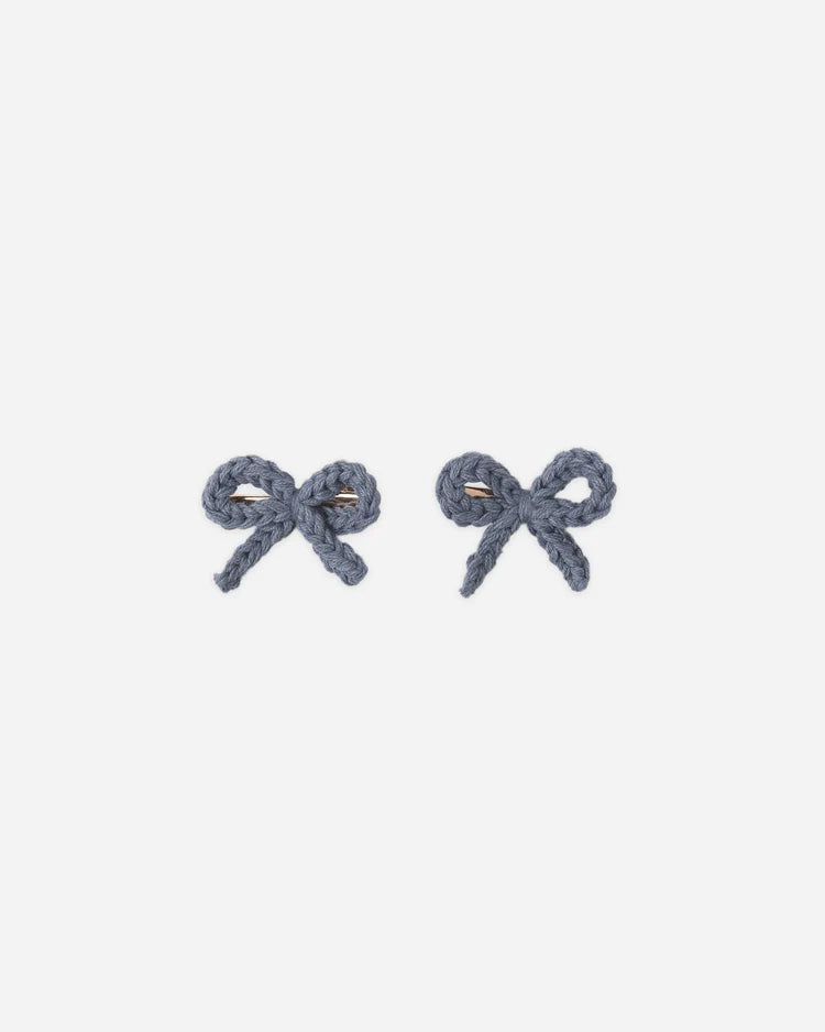 PRE-ORDER Rylee + Cru Crochet Bow Clip || Marine