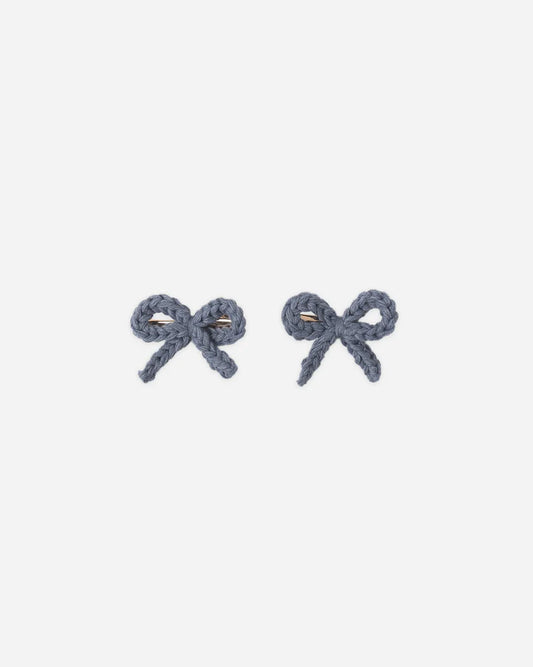 PRE-ORDER Rylee + Cru Crochet Bow Clip || Marine