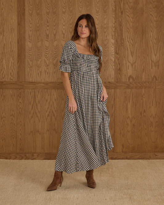 Rylee + Cru Birdie Dress || Navy Check