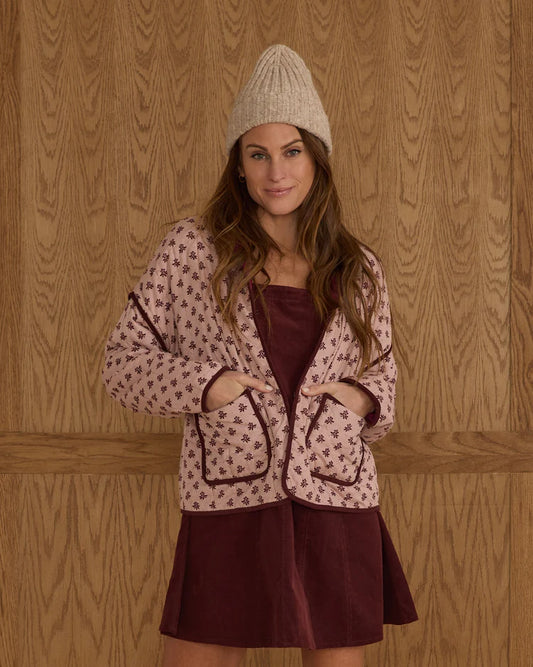 Rylee + Cru Quilted Jacket || Blush Fleur