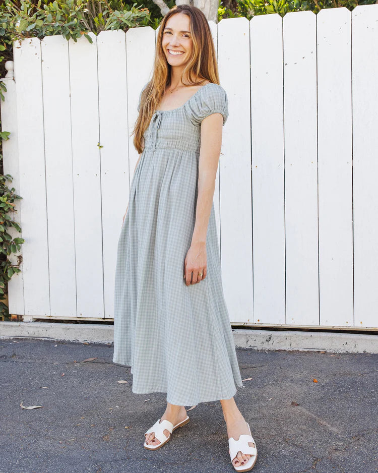 Rylee + Cru Joya Dress || Green Gingham