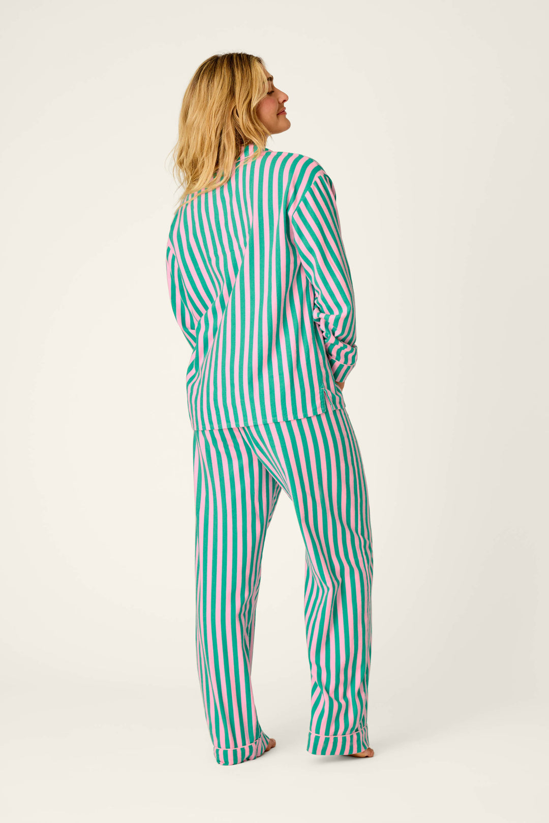 PJ Salvage 3 Piece Long Sleeve Flannel Set || Tender Pink
