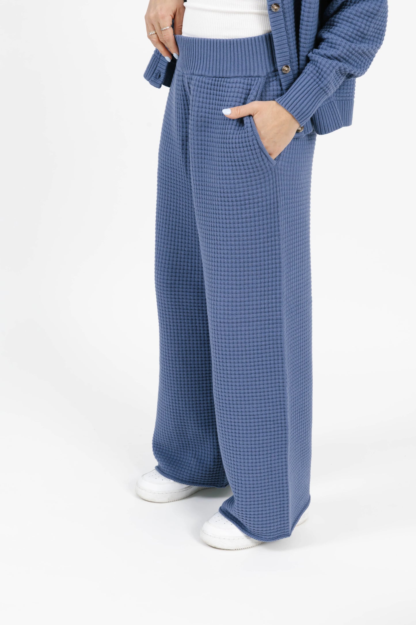 Smash + Tess Megan Waffle Pant || Slate Blue