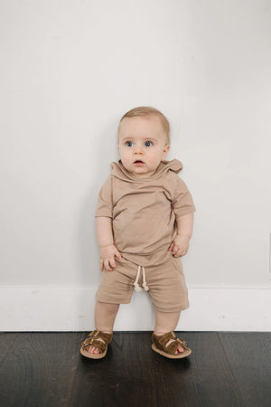 Sand Hooded Tee and Pocket Short Set