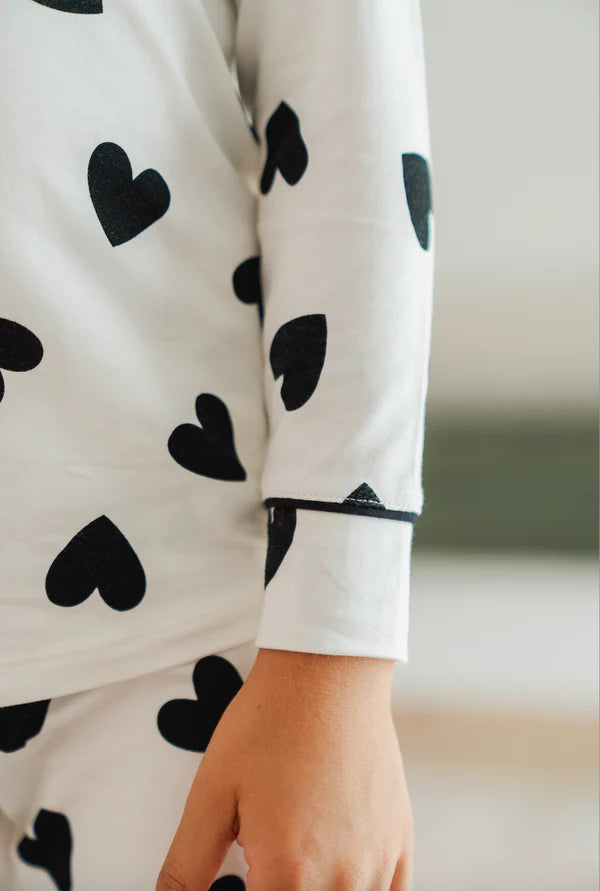 Bambi & Birdie Thermal PJs || Black Heart