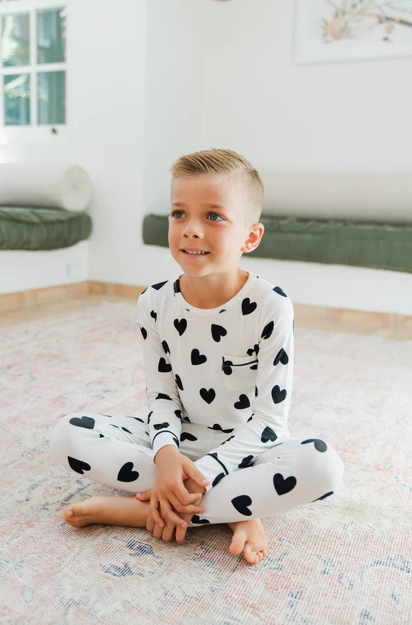 Bambi & Birdie Thermal PJs || Black Heart