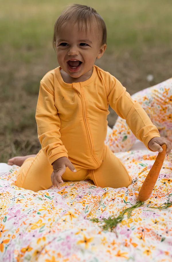 Bambi & Birdie Zipper Sleeper || Creamsicle