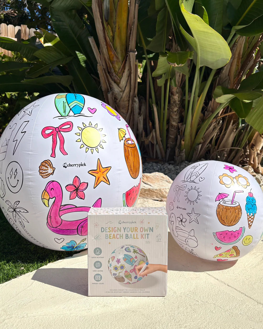 Cherry Pick Design Your Own Beach Ball Kit - Set of 2